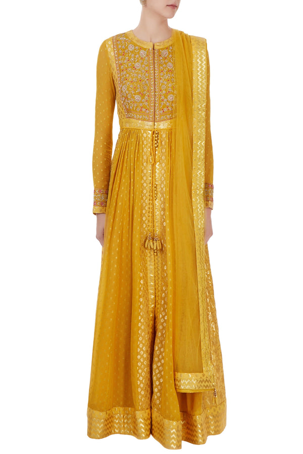 Yellow Anarkali set