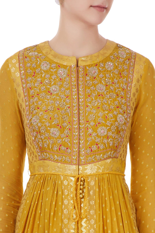 Yellow Anarkali set