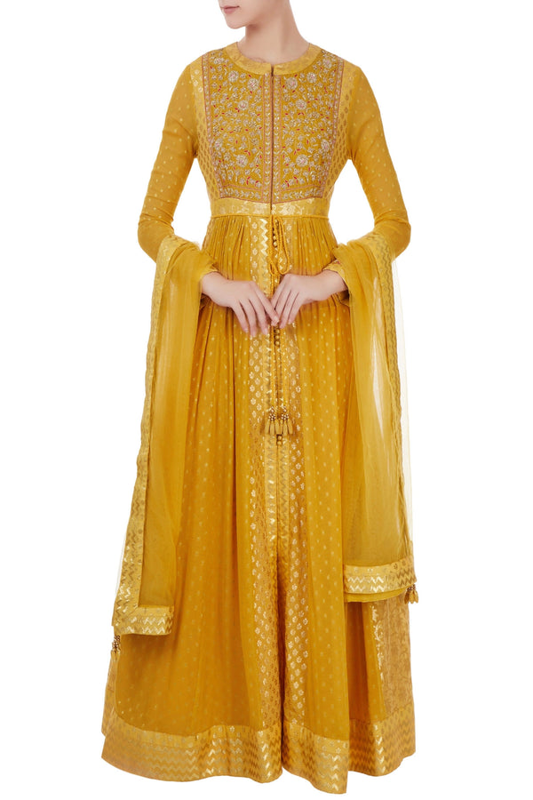 Yellow Anarkali set