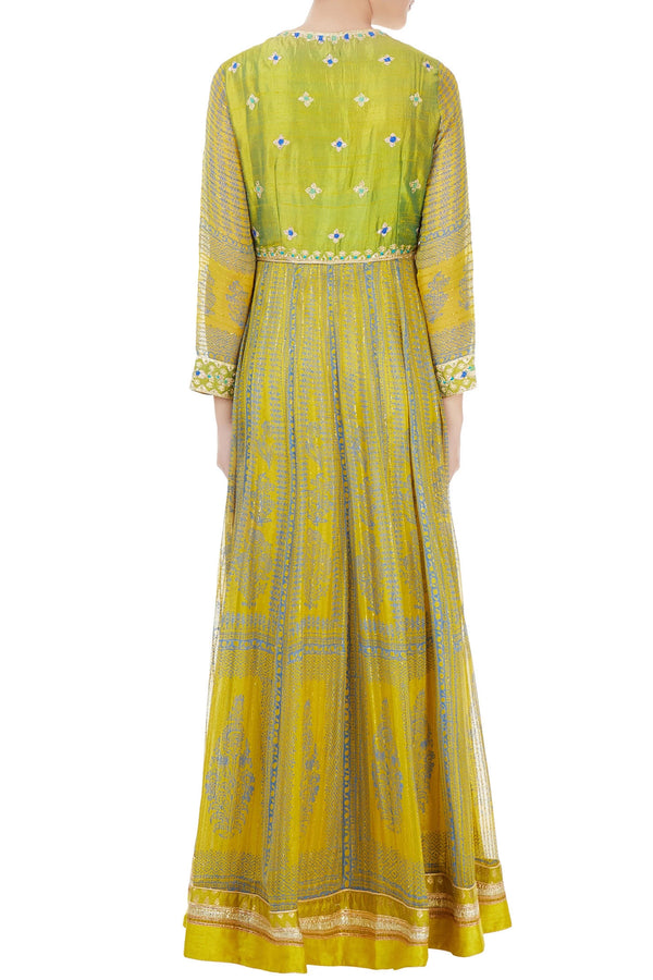 Yellow  anarkali set