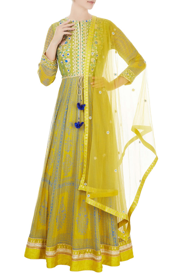 Yellow  anarkali set