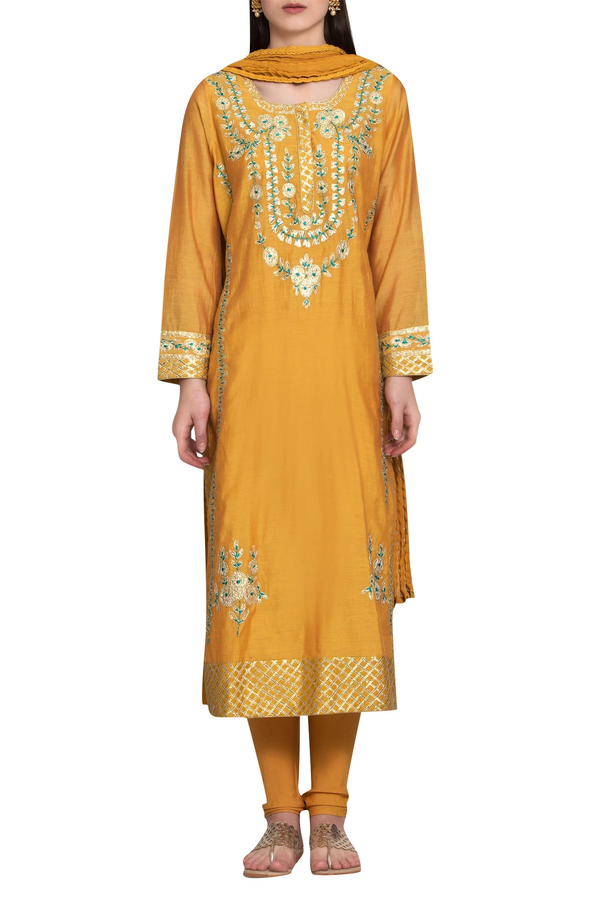 Mango Yellow Kurta Set.