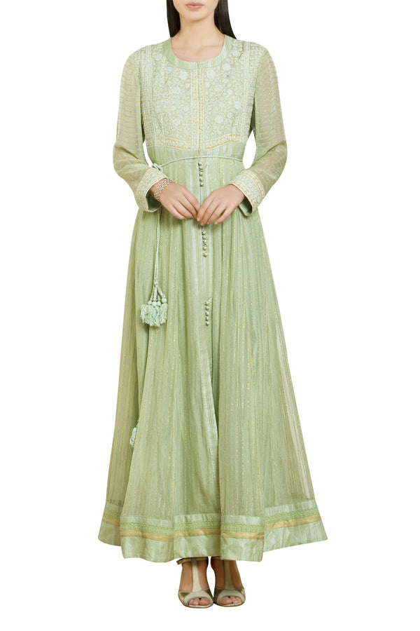 Mint Green anarkali set