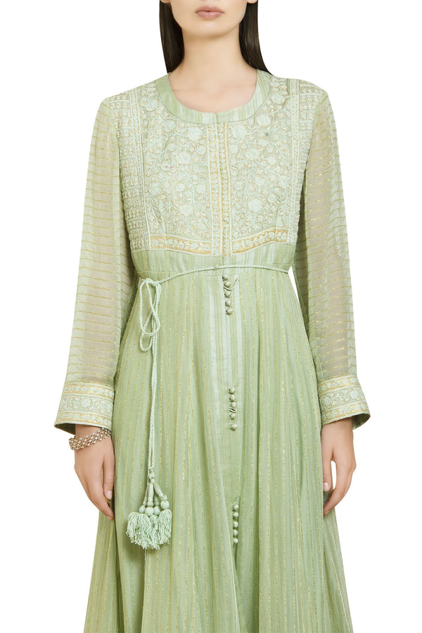 Mint Green anarkali set