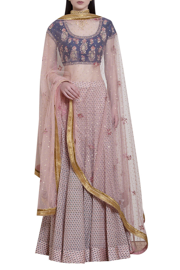 Zardozi embroidered lehenga set