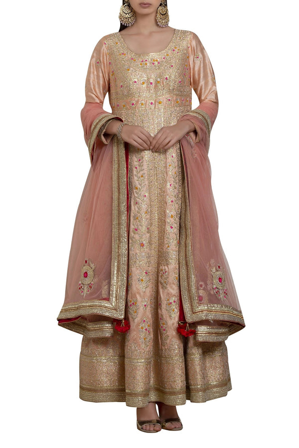 Gota thread embroidered anarkali set