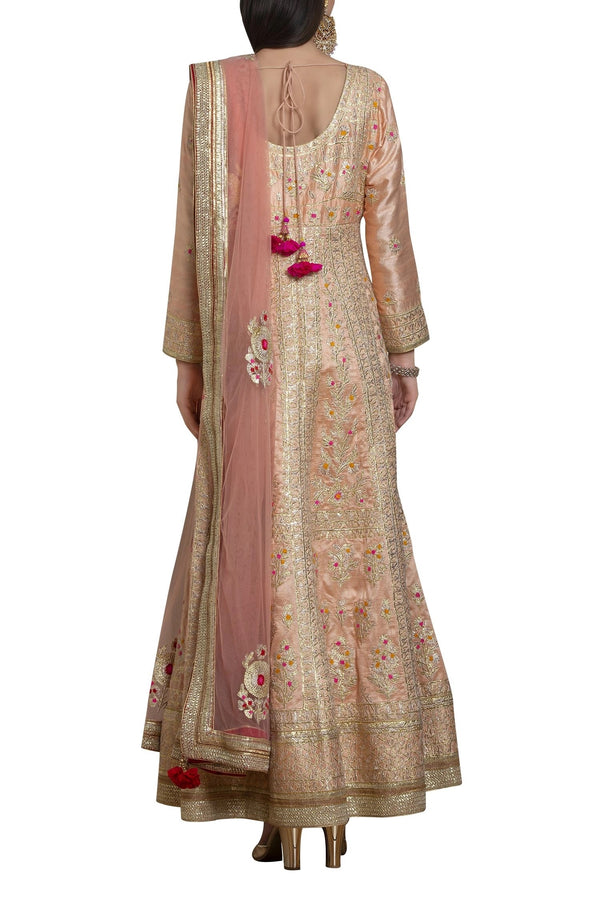 Gota thread embroidered anarkali set