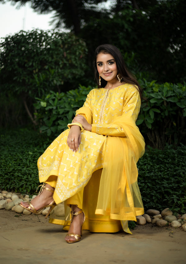 Yellow Kurta Set.