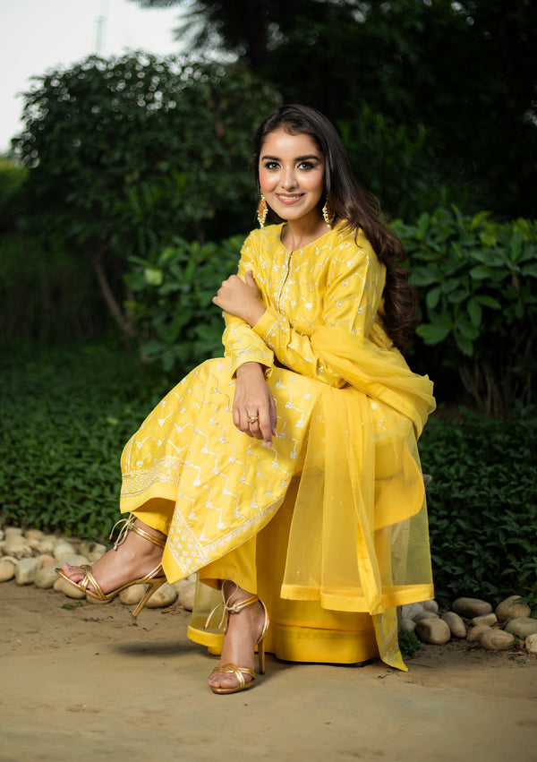 Yellow Kurta Set.